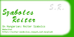 szabolcs reiter business card
